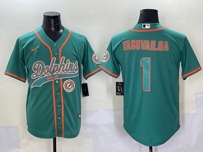 Men 2025 NFL Nike Miami Dolphins #1 Tagovailoa green jerseys style 6->miami dolphins->NFL Jersey